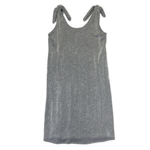Dress Wandering Dreams Black White Striped Mini Women’s Medium Tie Strap Stretch